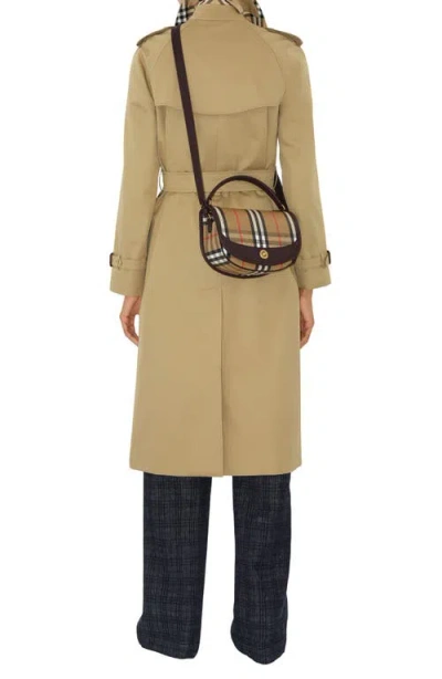 Burberry Women Highlands Crossbody Bag With Check Motif In Multi