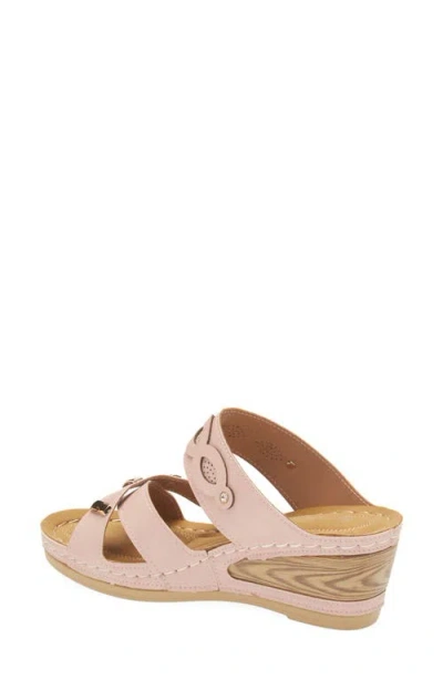 Extreme By Eddie Marc Buckle Wedge Slide Sandal