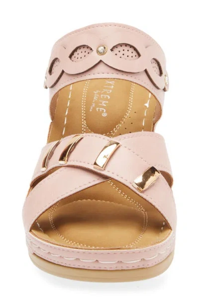 Extreme By Eddie Marc Buckle Wedge Slide Sandal