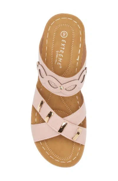 Extreme By Eddie Marc Buckle Wedge Slide Sandal