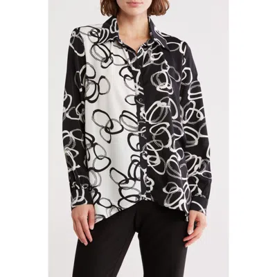 Patrizia Luca Oversize Colorblock Button-up Shirt In Multi