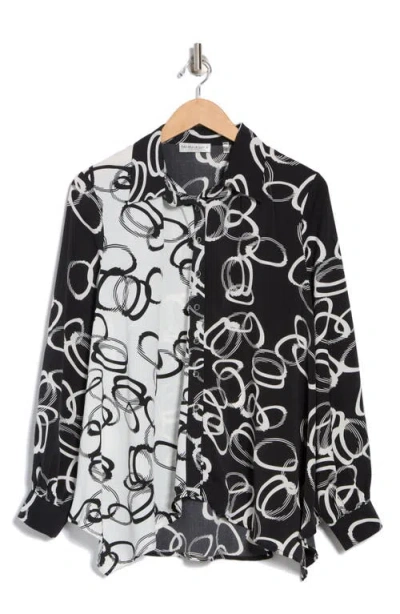 Patrizia Luca Oversize Colorblock Button-up Shirt In Multi