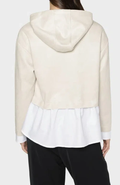 Matty M Wentz Layered Hoodie Pullover In Neutral