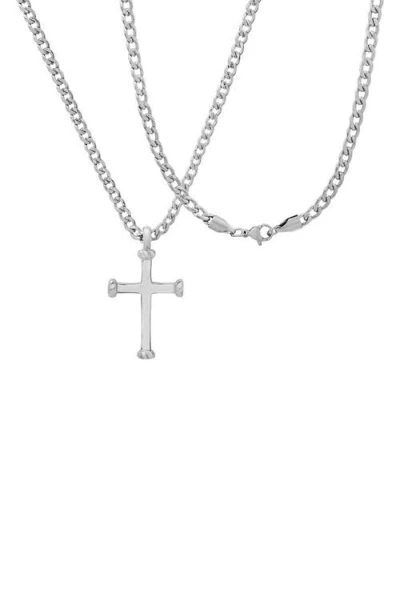Hmy Jewelry Stainless Steel Rope Edge Cross Pendant Necklace