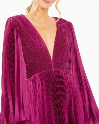 Mac Duggal 49717 Long Sleeve Tea Length Cocktail Dress