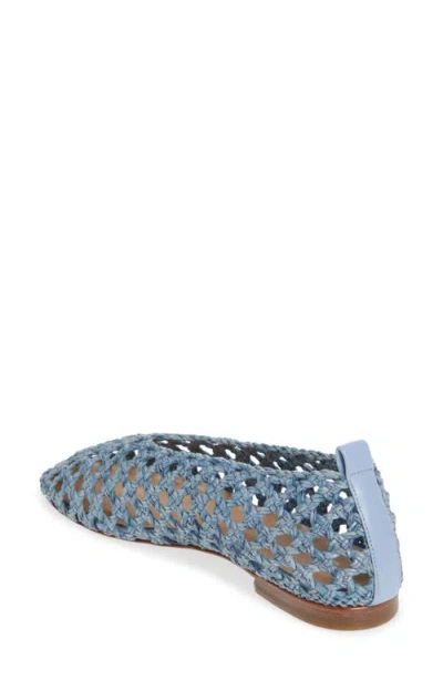 Mansur Gavriel Woven Ballerina Flats Blue In Blue