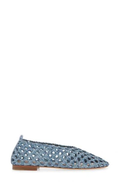 Mansur Gavriel Woven Ballerina Flats Blue In Blue
