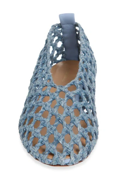 Mansur Gavriel Woven Ballerina Flats Blue In Blue