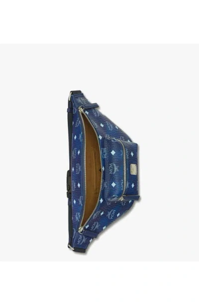 Mcm Belt Bags With Adjustable Strap And Front Pocket In Blue