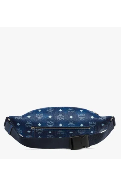 Mcm Belt Bags With Adjustable Strap And Front Pocket In Blue