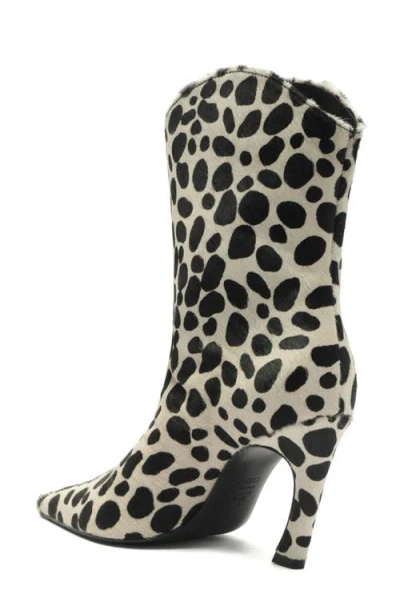 Schutz Maryann Curve Genuine Calf Hair Pointed Toe Bootie In Multi