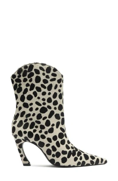 Schutz Maryann Curve Genuine Calf Hair Pointed Toe Bootie In Multi