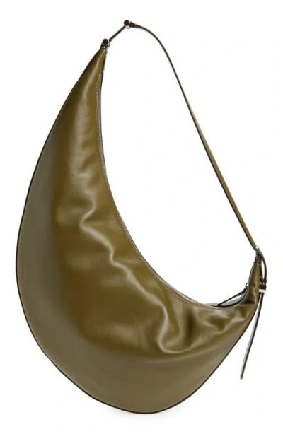 Marni Small Curved Shoulder Bag In Green