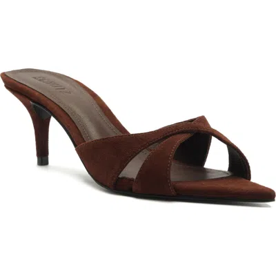 Schutz Women's Hilda Leaf Pointy Toe Mule Sandals
