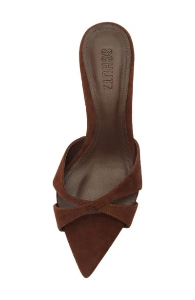 Schutz Women's Hilda Leaf Pointy Toe Mule Sandals