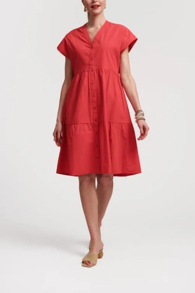 Frances Valentine Breezy Mini Dress In Red