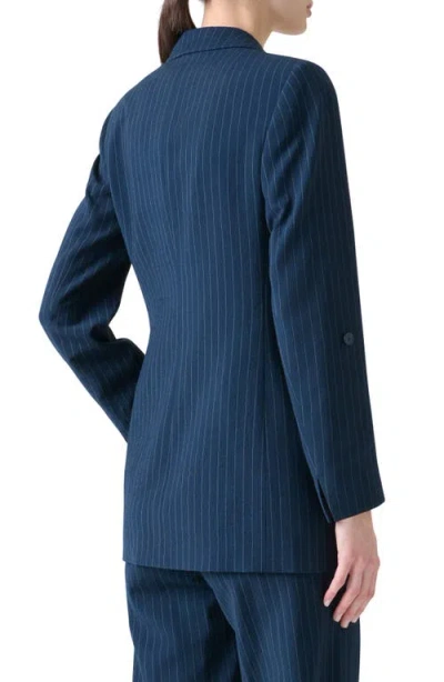 Akris Punto Pinstripe Cool Wool Crepe Single-breasted Jacket