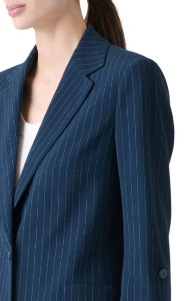 Akris Punto Pinstripe Cool Wool Crepe Single-breasted Jacket