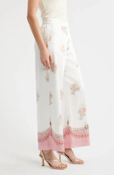 Kobi Halperin Zoe Border Print Pants In Multi