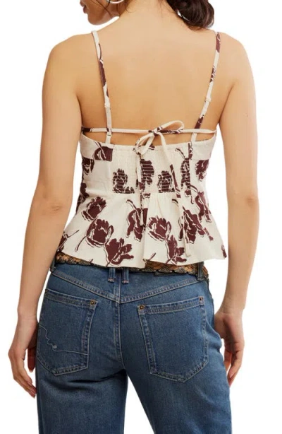Free People Susie Printed Top In Bittersweet Combo