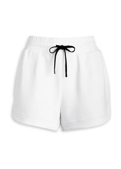 Varley Ollie High Rise 3.5 Stretch-jersey Shorts In White