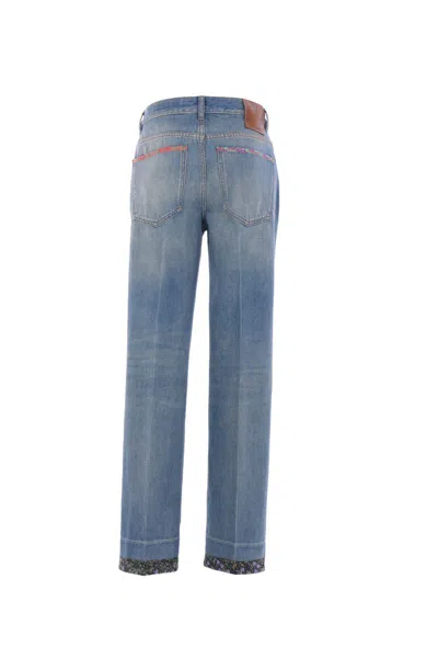 Valentino Straight-fit Denim Pants With Colorful Embellishments