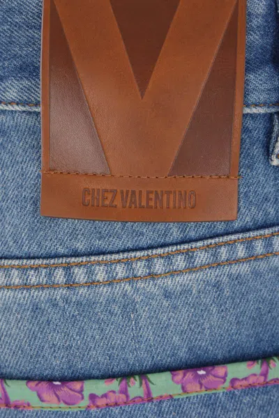 Valentino Straight-fit Denim Pants With Colorful Embellishments