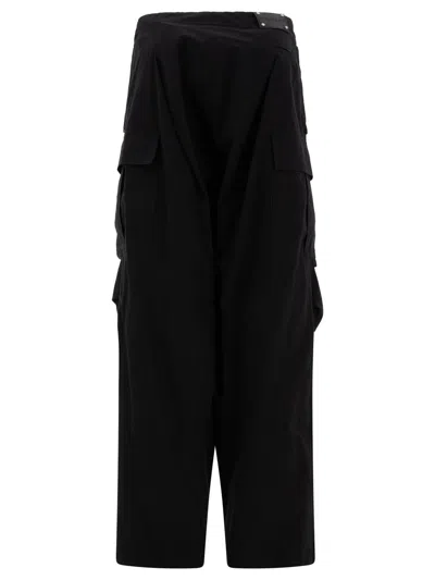 Alexander Mcqueen Alexander Mc Queen Pleated Cargo Trousers In Black