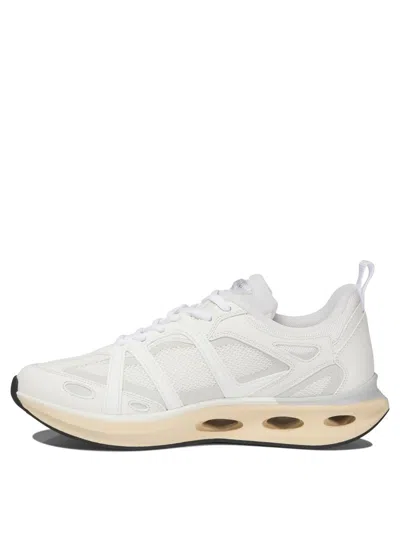 Valentino White Leather And Fabric Vlogo Easyjog Sneakers