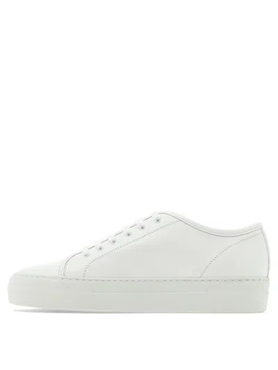 Common Projects Minimalist Slip-on Sneakers In Calf Leather In White