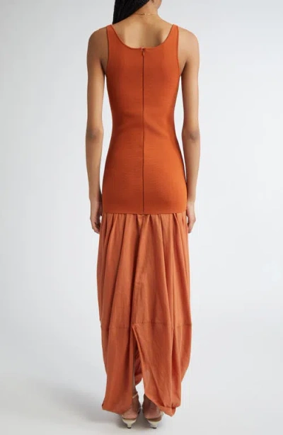 Totême Toteme Cocoon Sleeveless Dress In Brown