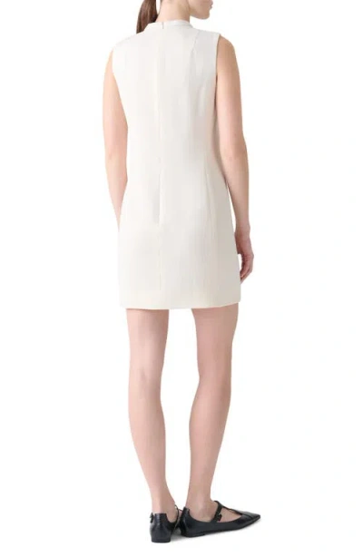 Akris Punto Ring Hardware Wool Shift Minidress In White