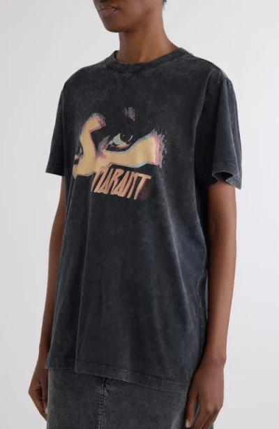 Isabel Marant Étoile Isabel Marant Etoile Slate Cotton Zoeline T-shit In Black