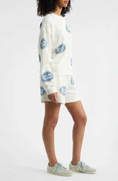 The Mayfair Group You Are Enough Crewneck Sweatshirt In White