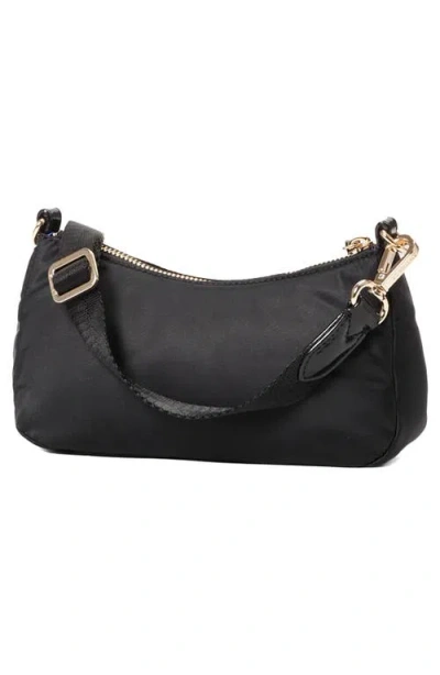 Mz Wallace Mini Chelsea Nylon Shoulder Bag In Black