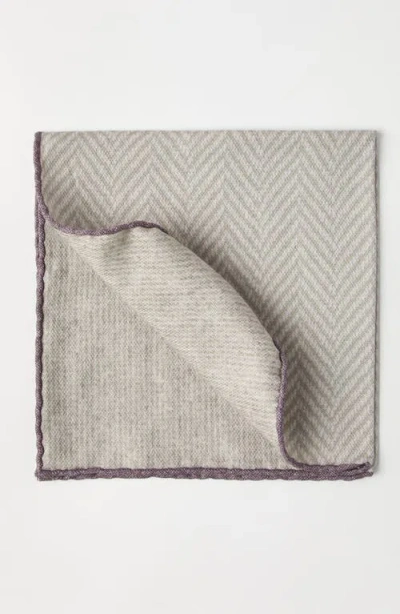 Brunello Cucinelli Silk Chevron Pocket Square
