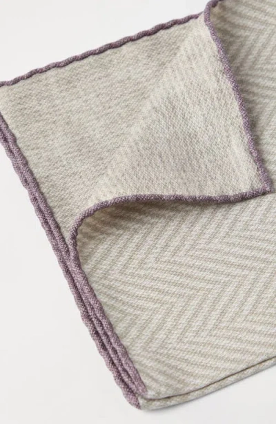 Brunello Cucinelli Silk Chevron Pocket Square