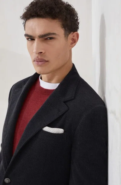 Brunello Cucinelli Silk Chevron Pocket Square