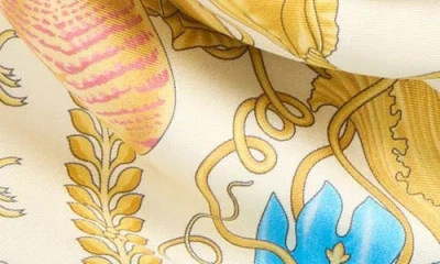 Versace Underwater Barocco Silk Square Scarf