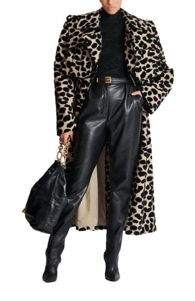 Balmain Buttoned Ls Bouclette Baroque Top In Black