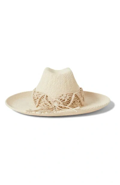 Brixton Matteo Macramé Accent Straw Hat