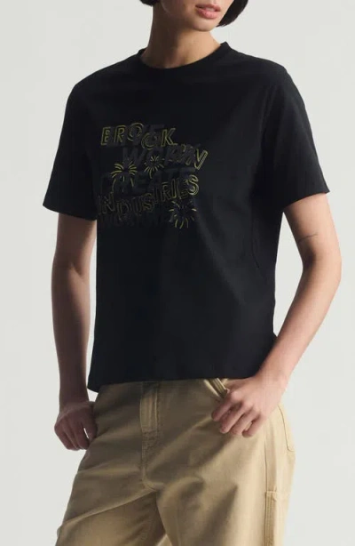 Brooklyn Industries Live Work Create Cotton Graphic T-shirt In Black