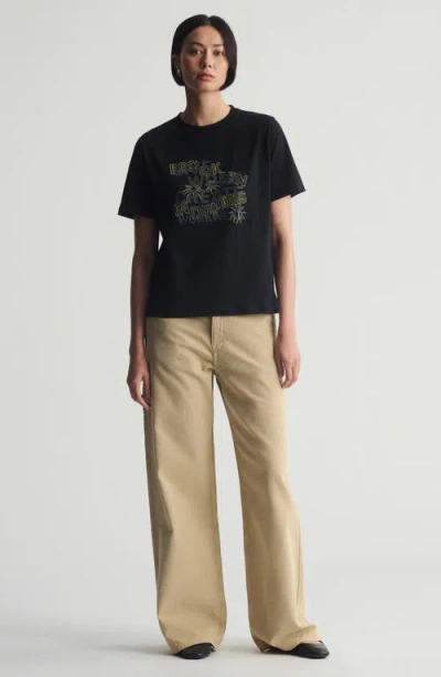 Brooklyn Industries Live Work Create Cotton Graphic T-shirt In Black