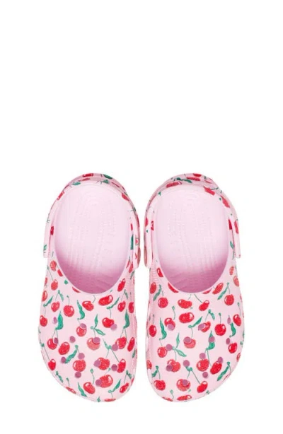 Crocs Cherry-print Clogs In Pink