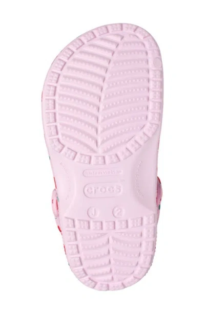 Crocs Cherry-print Clogs In Pink