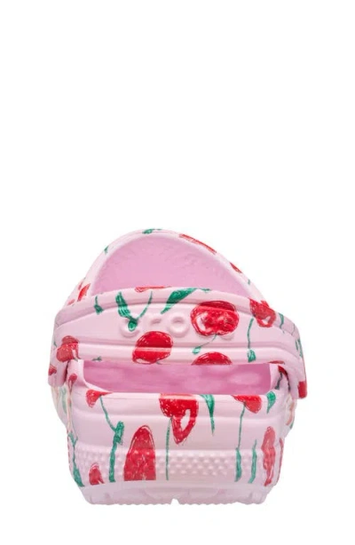 Crocs Cherry-print Clogs In Pink
