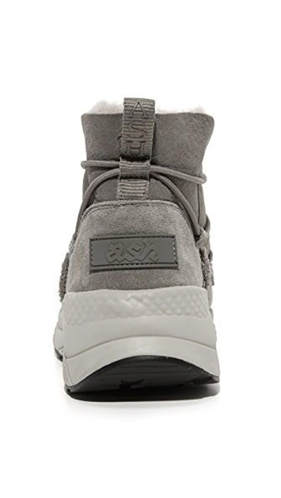 Shop Ash Mitsouko Shearling Sneaker Booties In Flanelle