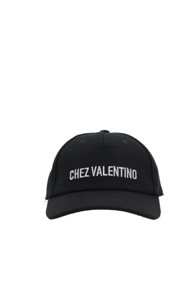 Valentino Cotton Baseball Cap With Embroidery