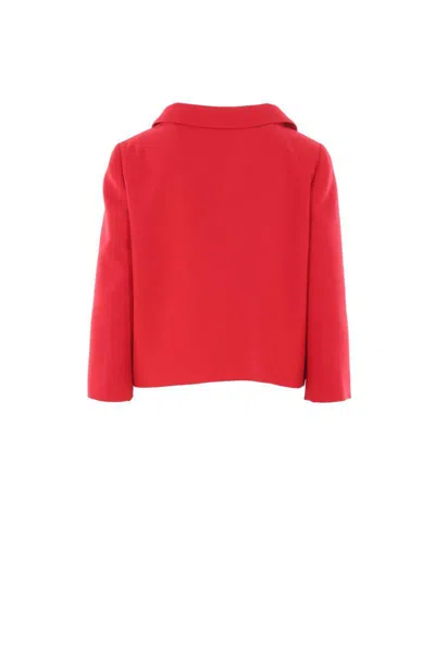 Valentino Womens Paris Heart-button Relaxed-fit Wool And Silk Jacket