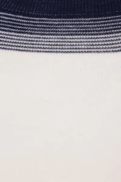 Valentino Sleeveless Knitted Top Striped Detail In White